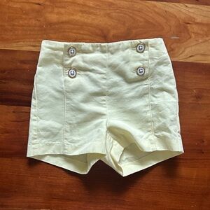 Janie and Jack Light Yellow High Waist Shorts